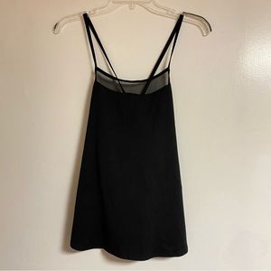 Nwot athleta ST black mesh trim cross tank small tall